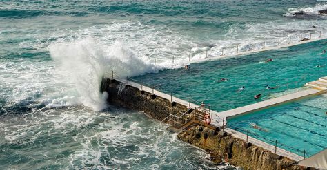 Bondi Icebergs Is the Most Photographed Pool in the World — and It’s Easy to See Why | Travel + Leisure | Travel + Leisure Scuba Diving Australia, Bondi Icebergs, Ocean Pool, Australia Backpacking, Australian Beach, Australia Travel Guide, Learn To Swim, Visit Australia, Historical Landmarks