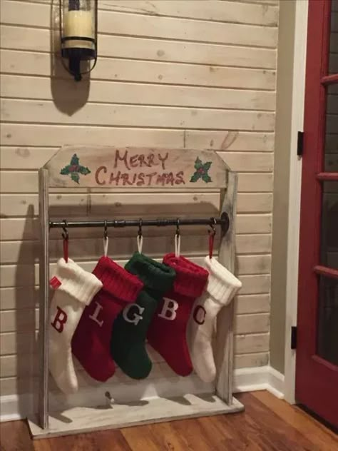 Stocking Holder Stand, Diy Stocking Holder, Stocking Stand, Diy Stocking, Christmas Stockings Diy, Stocking Holder, Christmas Stocking Holders, Stocking Hanger, Diy Christmas Decorations