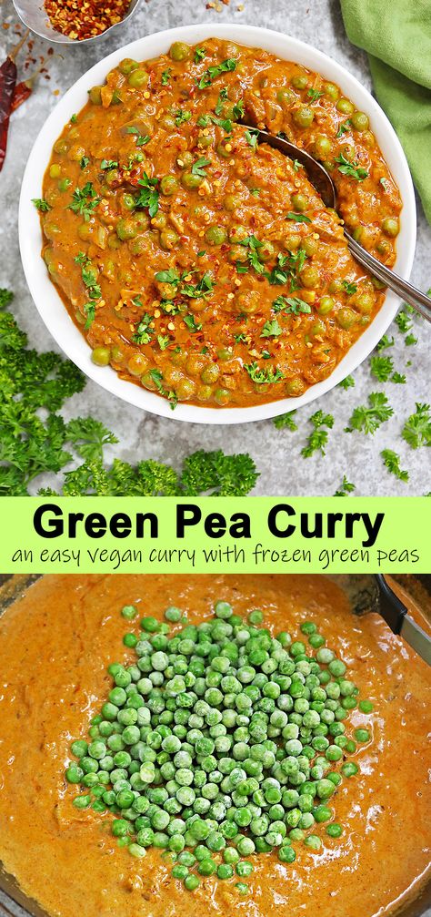 Green Peas Curry, Expensive Travel, Easy Vegan Curry, Pea Curry, Autumn Side Dishes, Atlanta Food, Make Ahead Appetizers, Healthy Appetizer Recipes, Vegan Side Dishes