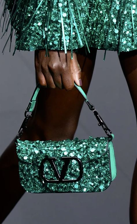 Spring 2023, Prada Bag, Prada, Sequin, Green