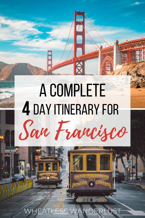 San Francisco 4 Day Itinerary, Day Trips From San Francisco, Things To Do In San Francisco, San Francisco Things To Do In, Dan Francisco, San Francisco Must See, Fishermans Wharf San Francisco, San Francisco Tourist Attractions, China Town San Francisco