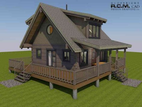 Mini Cabin Ideas, Small Lake Cabins, Rustic Cabin Plans, 1000 Sq Ft House, Lake Front House Plans, Log Cabin House, 1500 Sq Ft House, Cabin Plans With Loft, Log Cabin Plans