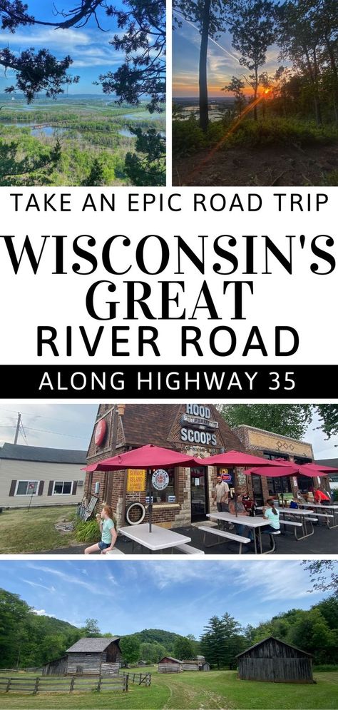 Wisconsin Minnesota Road Trip, Wisconsin Road Trip Map, Great River Road Wisconsin, Wisconsin Road Trips, Great River Road Trip, Lacrosse Wisconsin, Great River Road, Midwest Road Trip, Wisconsin Vacation