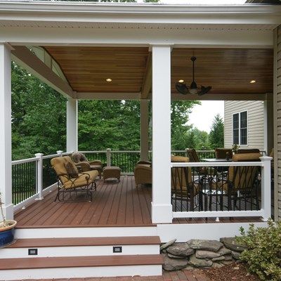 Covered Deck Designs, Deck Remodel, Covered Patio Design, Screened Porch Designs, Deck Pictures, Patio Deck Designs, Enclosed Patio, Deck Designs Backyard, Traditional Home Decor