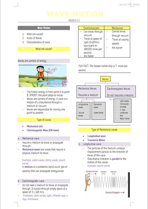 Digital Notes in MS Word Ms Word Notes, Mechanical Wave, Word Ideas, Medium Waves, Digital Notes, Aesthetic Notes, Kinetic Energy, Light Wave, Word Template