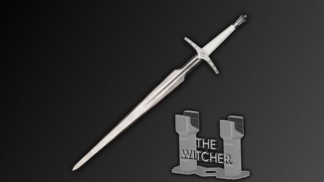 The Witcher Silver Sword | Netflix | Cosplay Prop. | By Collins Creations 3D Netflix Cosplay, Cool Swords, Cosplay Props, Monster Art, Netflix Series, Dragon Art, Ring Photos, The Witcher, Banner Ads