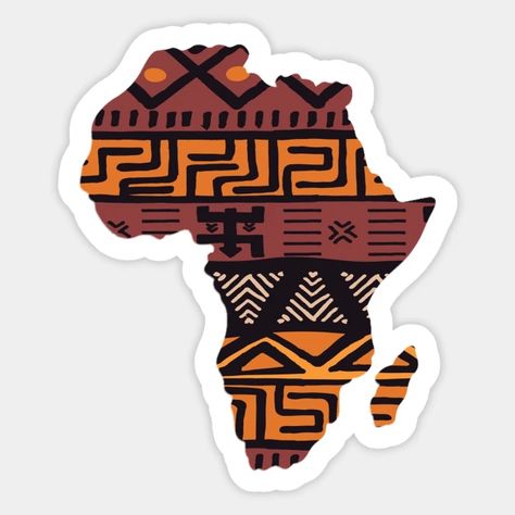 Africa Map - Africa Continent - African Pattern Sticker Africa Map Wallpaper, African Stickers, Africa Stickers, Map Nails, South Africa Stickers, South Africa Map Art, South Africa Map, Africa Continent, African Map