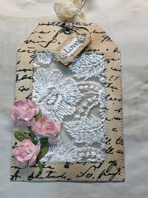 Embellishments For Junk Journals, Tags For Junk Journals, Junk Journal Ephemera Ideas, Junk Journal Tags Ideas, Junk Journal Embellishments Ephemera, Decorated Tags, Lace Junk Journal, Shabby Chic Tags, Junk Journal Embellishments