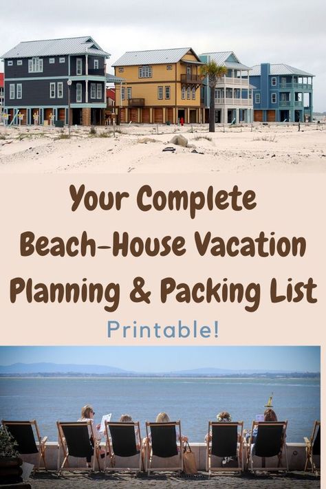 House At The Beach, Beach Trip Packing List, Beach Trip Packing, Beach Vacation Tips, Beach Vacation Packing, Beach House Plan, Beach Vacation Packing List, Printable Packing List, Beach House Vacation