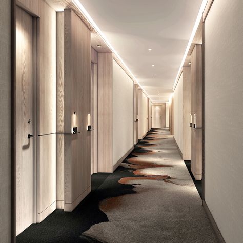 Studio Munge, Park Lane Hotel, Gradient Rug, Spa And Massage, Nightstand Design, Hotel Corridor, Hotel Hallway, Luxury Hospitality, Corridor Design