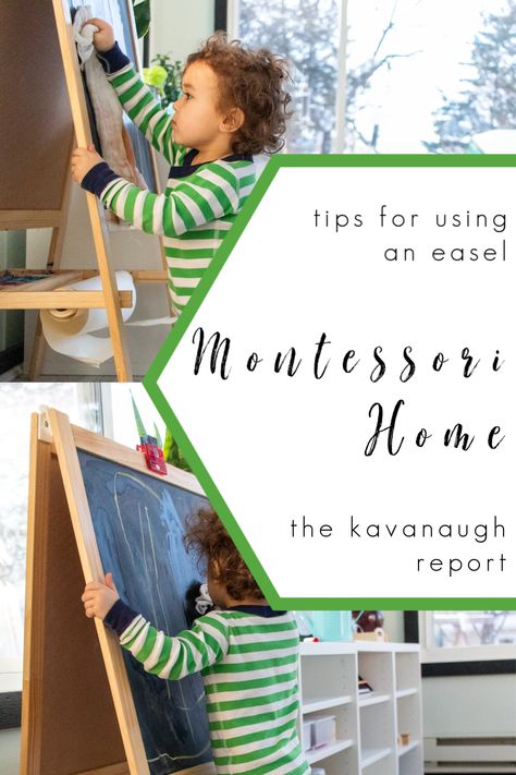 Easel Activities For Preschool, Montessori Art Area, Bathroom Montessori, Montessori Activities For 3 Year, Montessori Bedroom Toddler, Toddler Montessori Bedroom, Montessori Preschool Curriculum, Montessori Home Setup, Childrens Book Storage