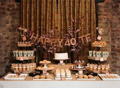 Party Table Layout, Thanksgiving Table Games, Dessert Table Birthday, New Birthday Cake, Birthday Party Table, 40th Birthday Party, Table Layout, Birthday Party Theme Decorations, Birthday Party Tables