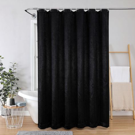 https://amzn.to/3TNAfna Yellow Shower Curtain, Curtains For Bathroom, Yellow Shower Curtains, Tonal Prints, Black Shower Curtains, Shower Sizes, Studio Apt, Restroom Decor, Boho Shower Curtain