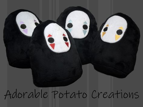 Anime Diy, Chibi Style, Handmade Plush, No Face, Felt Crafts, Studio Ghibli, Potato, Felt, Hats