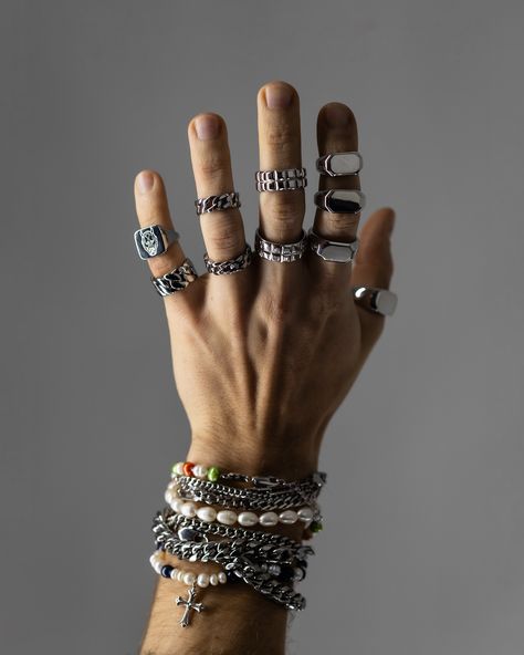 Ain‘t no thing as too much jewelry 💀 • • #bracelets #jewelryaddict #rings #streetwearculture #streetwear #streetwearfashion #jewelrydesigner Silver Jewlery, Too Much, Streetwear Fashion, Jewelry Bracelets, Jewelry Design, Collage, Silver, Pins, Quick Saves