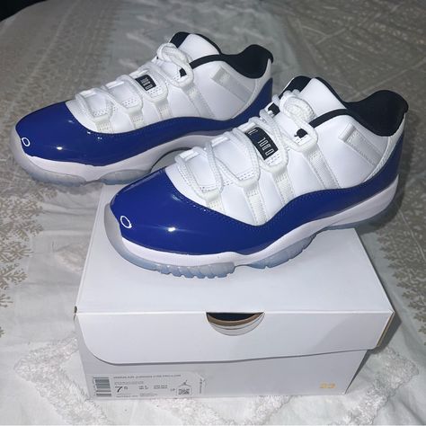 New In Box Women’s Size 7 1/2 Down Sizing Shoe Collection Smoke/Pet Free Home Jordans Blue And White, Air Jordans Blue And White, Blue Synthetic Jordan Shoes For Light Sports, Nike Jordans Costom Blue 100$, Jordan 11 Navy Blue, Jordan 11 Blue, Jordan 11 Blue And White, Jordans 11, Baddie Shoes