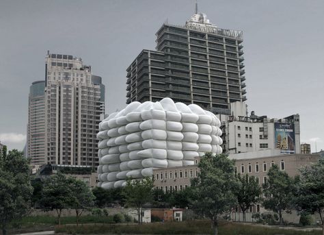 Bubble Building / 3GATTI Architecture Studio | ArchDaily Bubble Building, New Architecture, Best Architects, Pillow Fort, Skyline View, Architecture Studio, Large Pillows, How To Attract Customers, Built Environment