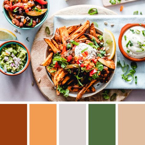 Food Inspired, Potato Fries, Fried Potatoes, Sweet Potato Fries, Color Palettes, Sweet Potato, Potato, Color Palette, Color