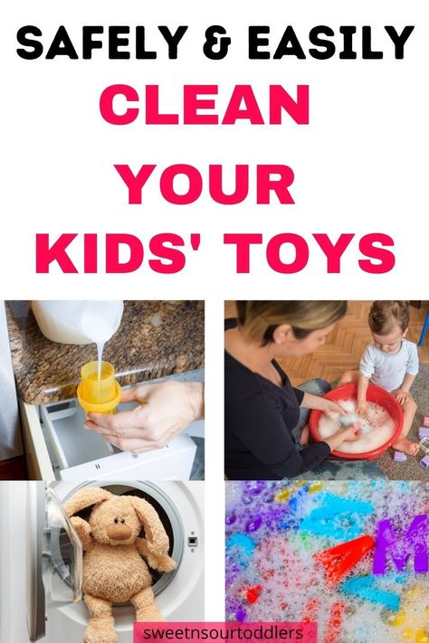 Wondering how to clean toys safely? Read on for some simple tips on how you can clean and disinfect toys. Learn how to clean bath toys, plastic toys and wooden toys | clean kids toys | clean baby toys | clean toys with vinegar | Clean Bath Toys, Clean Baby Toys, Disinfecting Toys, Cleaning Bath Toys, Cleaning Baby Toys, Toddler Bath Time, Toddler Proofing, Bath Toys For Toddlers, Easy Toddler Activities