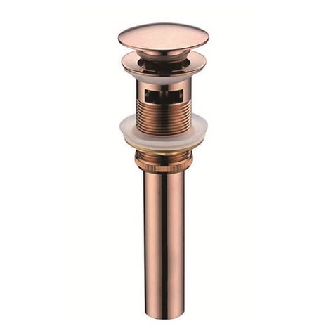 Bathroom Sink Drainer Brass Push Dwon Pop-up Rose Golden Color Overflow Hole Basin Parts Faucet Accessories PJXSQ007R-Y Gold Bathroom Sink Faucet, Gold Bathroom Sink, Rose Gold Bathroom, Wet Bar Sink, Bathroom Sink Drain Stopper, Bathroom Sink Stopper, Sink Drain Stopper, Drain Stopper, Lavatory Sink