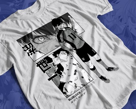 Yoichi Isagi Bluelock Anime T-shirt, Anime Manga Shirt, Anime Shirt, Anime Lovers Shirt, Graphic Anime Tee, Manga Shirt, Japanese Shirt by HirayaApparel on Etsy Bluelock Anime, Yoichi Isagi, Anime Shirts, Japanese Shirt, Merch Ideas, Anime Tees, Anime T Shirt, Anime Shirt, Anime Movies