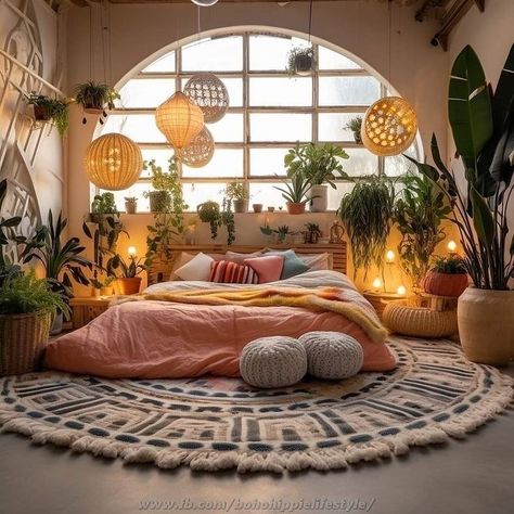 Funky Cozy Bedroom, Boho Eclectic Decor Bedroom, Boho Beachy Bedroom Ideas, Bright Earthy Bedroom, Boho King Bedroom Ideas, Boho Interior Design Bedroom, Colorful Cozy Bedroom, Colorful Apartment Bedroom, Cozy Maximalism Bedroom