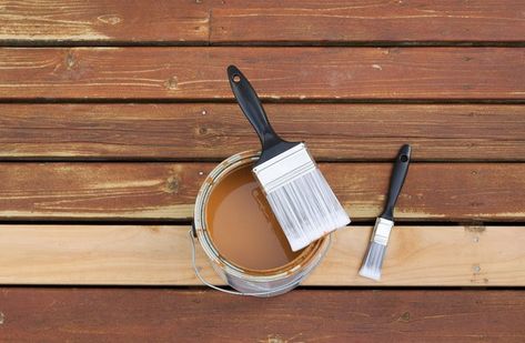 Painting Over Stained Wood, Paint Stained Wood, Wood Primer, Concrete Bird Bath, Solid Stain, Exterior Wood Stain, Cedar Deck, Oil Based Stain, Deck Paint