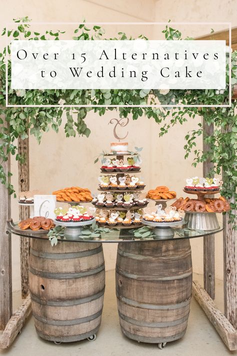 Wedding Ideas Instead Of Cake, Grooms Cake Alternative, Dessert Alternatives Wedding, Non Cake Wedding Ideas, Cookies Instead Of Wedding Cake, Alternative To Grooms Cake, Alternatives For Wedding Cake, Wedding Non Cake Ideas, Alternatives To A Wedding Cake