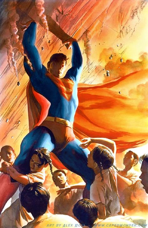 Superman by Alex Ross Superman Evolution, Vintage Superhero, Superman Gifts, Superman Artwork, Dc Superman, Superman Family, Superman Art, Superman Comic, Univers Dc