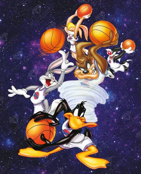 Space Jam Art, Squad Drawing, Space Jam Theme, Looney Tunes Space Jam, Looney Tunes Wallpaper, Painting Space, Dragon God, Tune Squad, Lola Bunny