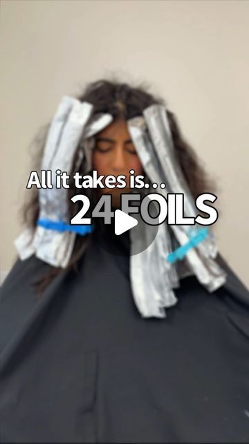 Full Foil Vs Balayage, Foilayage Placement, Foilage Balayage Placement, Foil Placement Techniques Balayage, Balayage Placement, Foilayage Hair, Shadow Root Balayage, Balayage Hair Videos, Foil Placement