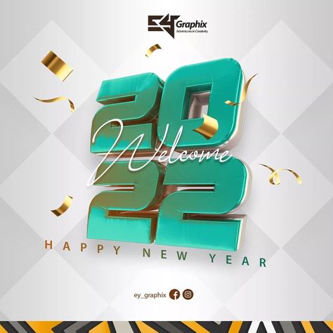 Happy New Year Flyer Design, Happ New Year, New Year Flyer, Eye Illusions, Beautiful Profile, Graphic Design Business Card, Happy New Year Design, Happy New Year 2022, Church Poster Design