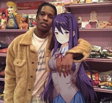 Rapper And Anime, Gangsta Anime, Pretty Flacko, Anime Rapper, Real Anime, Literature Club, What’s Going On, Reaction Pictures, Mood Pics