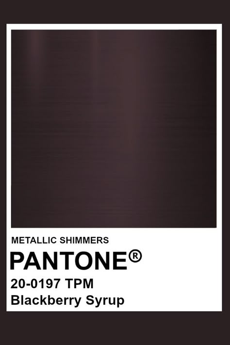 Metallic Pantone, Brown Pantone, Blackberry Color, Bicycle Paint Job, Blackberry Syrup, Pantone Colour Palettes, Brand Color Palette, Design Seeds, Fade To Black