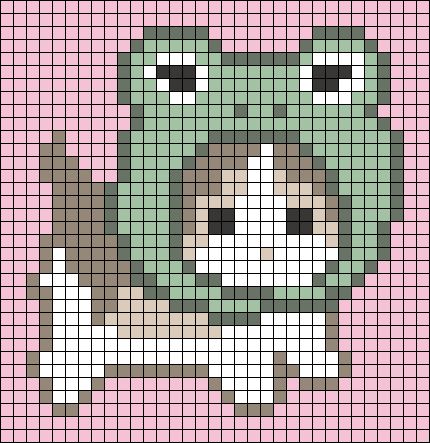 Alpha pattern #135092 variation #281233 | BraceletBook Pixel Cat Pfp, Kawaii Alpha Pattern, Cute Frog Pixel Art, Alpha Patterns Cat, Cat Tapestry Crochet, Acnh Flags, Cat Alpha Pattern, Cat Pixel Art, Crochet Grid