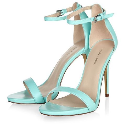 Turquoise Ankle Strap Heels For Party, Turquoise High Heels For Party, Mint High Heels, Chic Turquoise High Heels, Turquoise Pointed Toe Party Heels, Stylo Shoes, Mint Green Shoes, Heel Collection, Mint Shoes