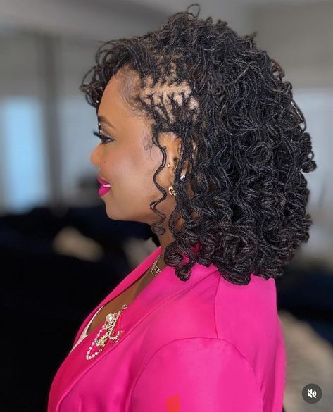 Shoulder Length Sisterlocks Styles, Microlocs Wedding Hairstyles, Microloc Updo Hairstyles, Microloc Inspiration, Micro Locs Vs Sister Locs, Loc Sprinkles, Microloc Journey, Sisterlocks Styles Updo, Loc Beads