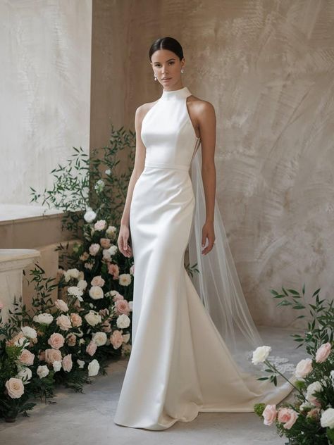 Top High-Neck Wedding Dresses to Consider in 2025 High Neck Wedding Dress, Wedding Hair Up, Neck Wedding Dress, Elegant Styles, Up Hairstyles, Elegant Fashion, Wedding Hair, Wedding Hairstyles, High Neck