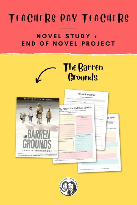 Head over to Teachers Pay Teachers for our The Barren Grounds Novel Study & End of Novel Project, plus other teacher resources. Novel Study, Middle School Teachers, Novel Studies, Teachers Pay Teachers, Teacher Store, School Teacher, Distance Learning, Teacher Resources, Educational Resources