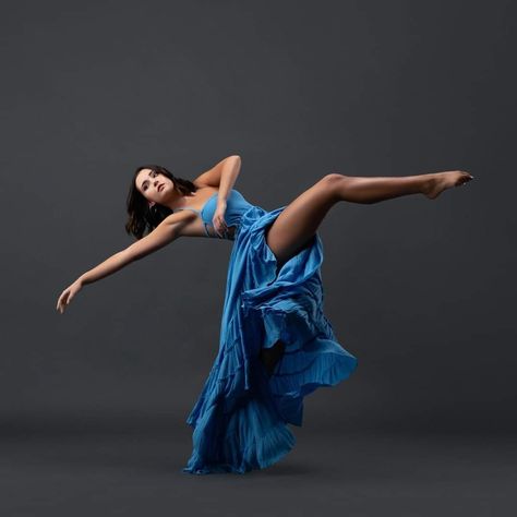 Dance Photos Long Skirt, Attitude Dance Pose, Powerful Dance Poses, Dance Poses With Skirt, Sitting Dance Poses, Jazz Photoshoot Poses, Dance Poses With Long Skirts, Dance Portfolio Photo Shoot, Unique Dance Poses