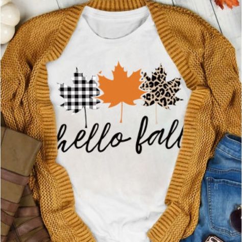 Nwot Cute White T For Fall 95% Polyester 5% Elastane Size Medium Fall Leaves Svg, Diy Screen, Fall Tees, Cricut Halloween, Fall Shorts, Fall Svg, Cricut Tutorials, Hello Fall, Fall Shirt