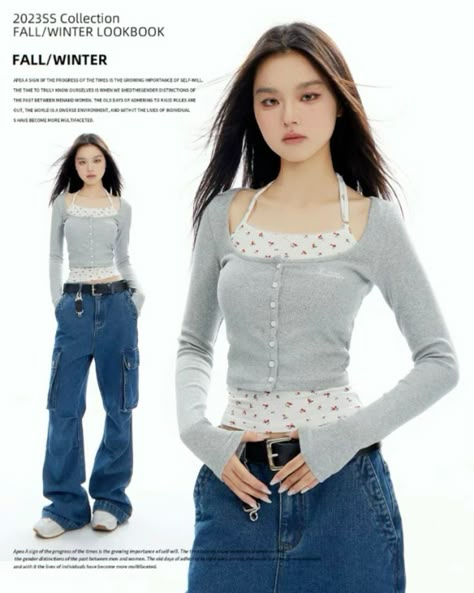 2000s Fashion Trends, Aesthetic Dress, Casual Day Outfits, Wardrobe Outfits, Layering Outfits, Korean Outfits, Casual Style Outfits, Lookbook Outfits, Minimalist Outfit