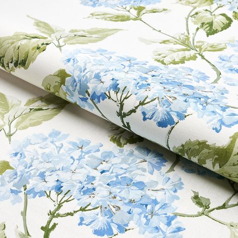 Hamptons Wallpaper, Hydrangea Pillow, Hydrangea Fabric, Summer Hydrangea, Grandkids Room, Hydrangea Blue, Hydrangea Print, Flame Test, Look Summer