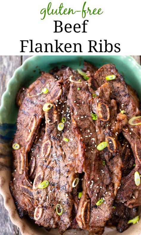 Want to wow your family with mouth-watering Kalbi Beef? Then fire up the grill and grab yourself a pack of flanken ribs, because this beef ribs recipe is going to knock your socks off! #ribs #grill #beef #marinade #glutenfree #flankenribs #beefribs Beef Ribs Flanken Style, Braised Flanken Short Ribs, Flanked Style Ribs, Beef Chuck Short Ribs Flanken Style, Flanken Beef Short Rib Recipes, Flanked Beef Short Rib Recipes, Flanken Style Ribs Recipes, Short Ribs Flanken Style Recipe, Flanken Ribs Recipes