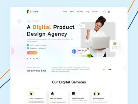 Digital Agency Landing Page Design by Hasnur Alam Ujjol 🥇 on Dribbble Landing Page Digital Agency, Digital Marketing Landing Page Design, Landing Inspiration, Hiring Design, Digital Agency Website Design, Agency Landing Page Design, Digital Marketing Agency Website, Digital Marketing Website Design, Agency Landing Page