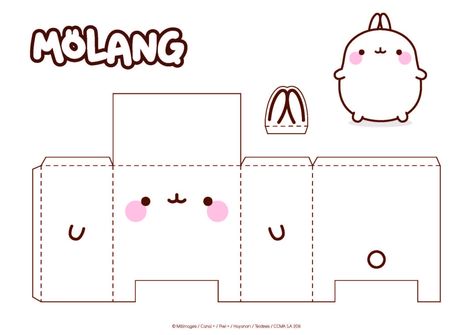 MOLANG — It’s #FriDIY and today we offer you a pattern for... Paper Toy Printable, Printable Toys, Cartoon Fun, Kawaii Crafts, Funny Rabbit, Anime Paper, Hello Kitty Crafts, Paper Toys Template, Instruções Origami