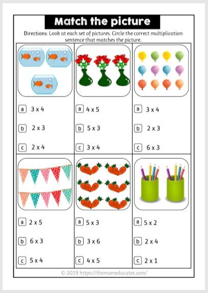 How to teach multiplication to KS1 children? Examples + FREE Printable - The Mum Educates Multiplication Year 2, Basic Multiplication Worksheets, How To Teach Multiplication, Multiplication By 2, Multiplication Printables, Multiplication Activity, Teach Multiplication, Basic Multiplication, Multiplication Activities