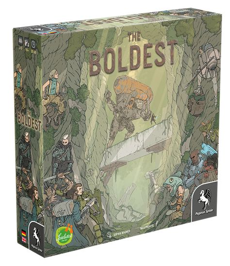 THE BOLDEST, game board on Behance Board Games Illustration, Board Game Design Illustration, Boardgame Packaging Design, Illustrated Board Game, Rpg Board Games, Fantasy Board Games, Board Game Box, Flying Monsters, The Minotaur