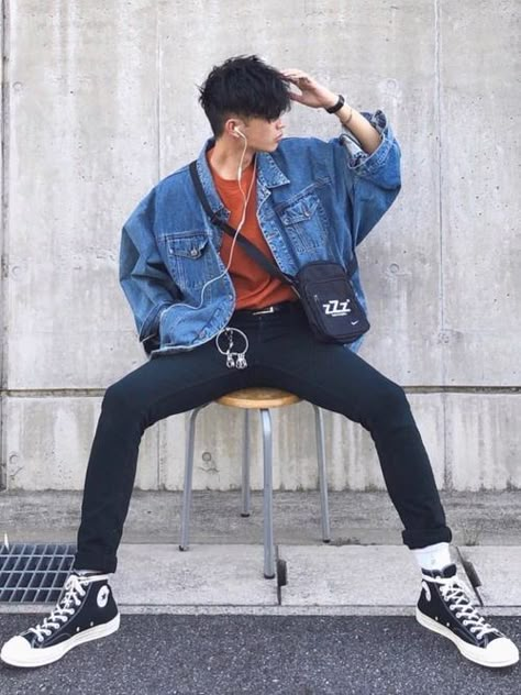 mens fashion 2019 shoes Eboy Outfits, Grunge Winter Outfits, Mode Poses, Kpop Fashion Men, Masc Fashion, Korean Fashion Ideas, Grunge Clothing, Asian Guys, Hipster Man