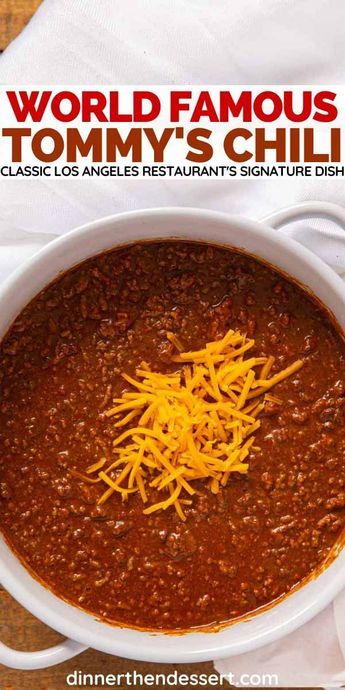 Tommy's Chili Recipe, Worlds Best Chili, Old Fashioned Chili Recipe, Dinner Reciepes, Baked Brisket, Coney Sauce, Hot Dog Chili Sauce, Homemade Chili Recipe, Cincinnati Chili